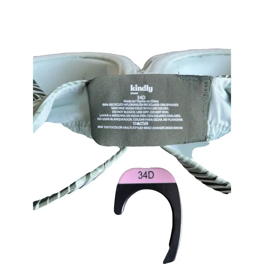 NWT Kindly Yours Sustainable Full Coverage Palm T-Shirt Bra Women’s Size 34D